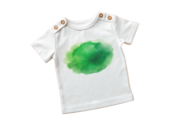 Download Organic Green Watercolor Ink Blotch - Color Collection