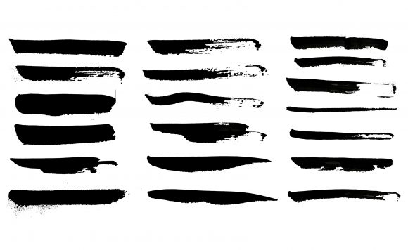 Download Black Watercolor Brush Strokes or Splash - Color Collection