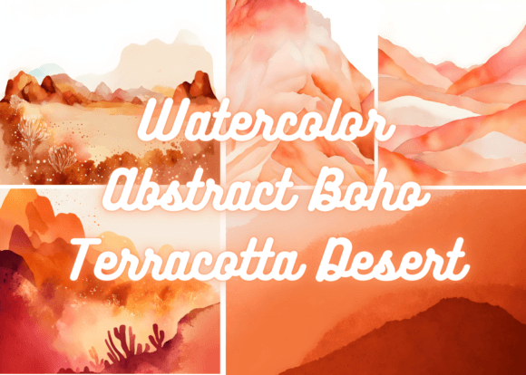 Download Watercolor Abstract Terracotta Desert - Color Collection