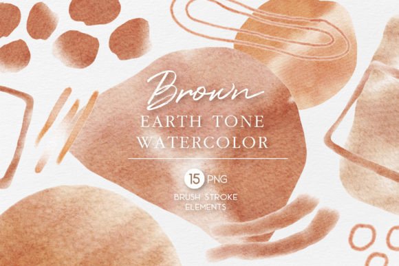 Download Brown Earth Tone Watercolor Brush Stroke - Color Collection