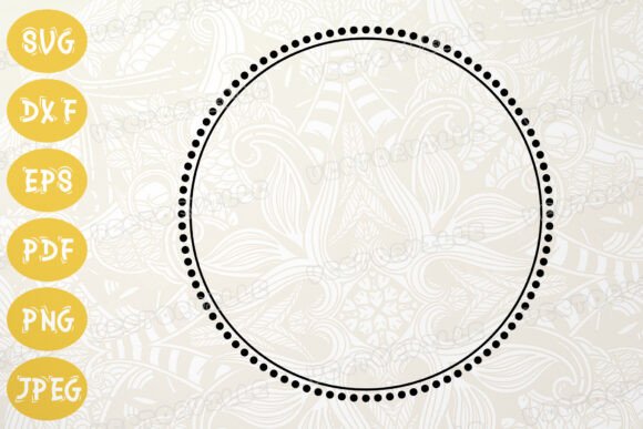 Download Elegant Dotted Circle Frame SVG Monogram - Premium Resources