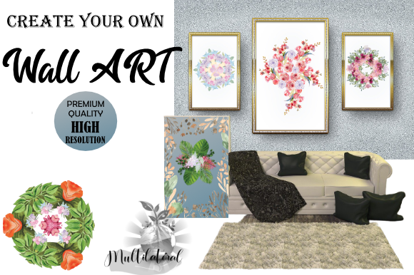 Download Watercolor Floral Elements | Background - Color Collection
