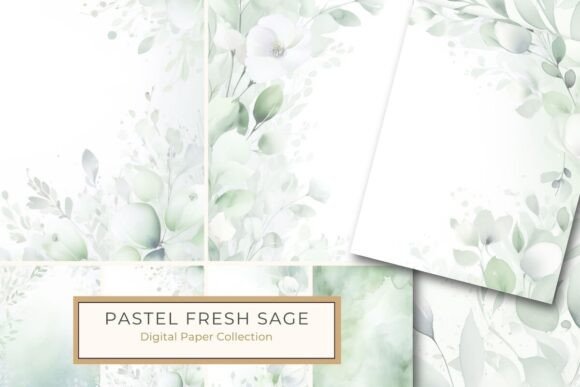 Download Watercolor Light Sage Floral Background - Color Collection
