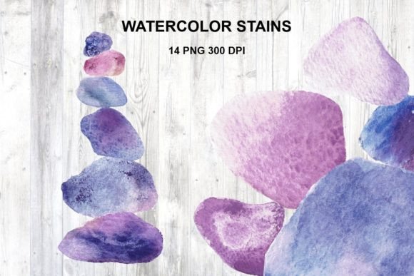 Download Watercolor Stains - Color Collection