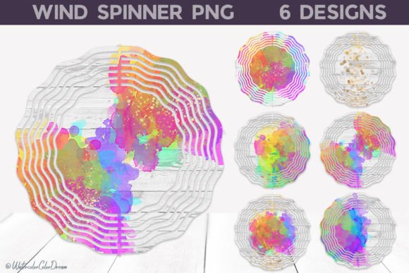 Download Watercolor Stains Wind Spinner - Color Collection