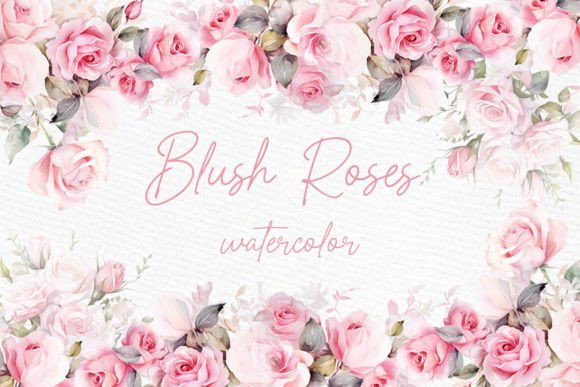 Download Watercolor Roses Clipart Blush Floral - Color Collection