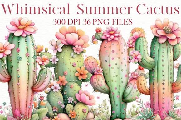 Download Whimsical Summer Cactus Clipart - Whimsical Collection