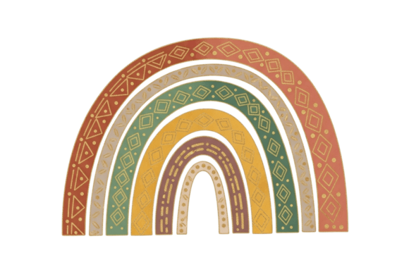 Download Boho Patterned Rainbow Earthy Colors - Color Collection