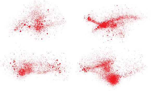 Download Red Color Blood Splatter Brush Stroke - Color Collection