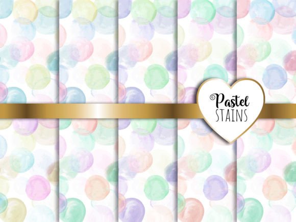 Download Pastel Watercolor Stains Digital Papers - Color Collection