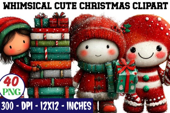 Download Whimsical Cute Christmas Clipart - Whimsical Collection
