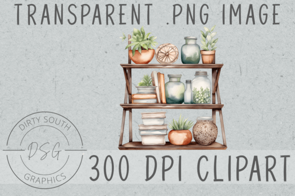Download Watercolor Boho Decor Shelf - Color Collection