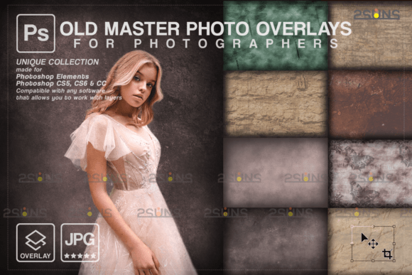 Download Fine Art Textures Photoshop Overlays Old - Premium Bundle