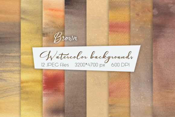 Download Brown Watercolor Backgrounds - Color Collection