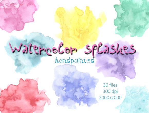 Download Watercolor Splashes Clipart - Color Collection