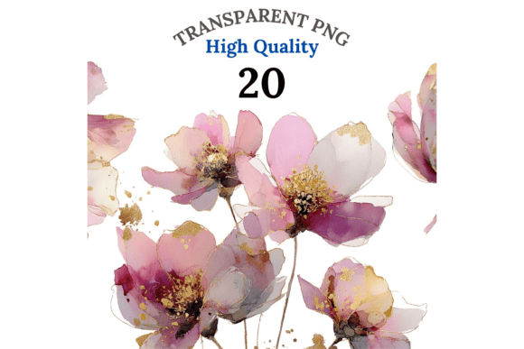 Download 20 Abstract Watercolor Floral Clipart - Color Collection