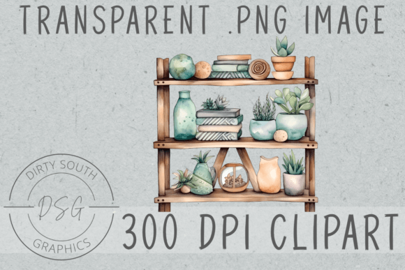 Download Watercolor Boho Decor Shelf - Color Collection