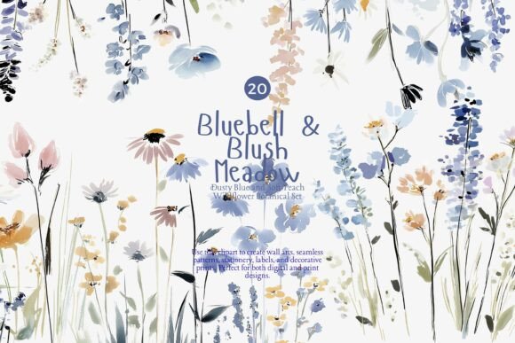Download Bluebell Wildflower Watercolor Clipart - Color Collection