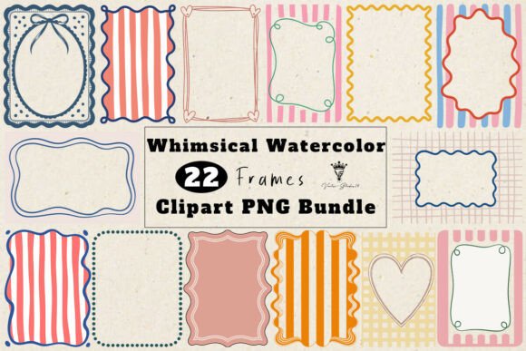 Download Whimsical Watercolor Frame Clipart Set - Whimsical Collection