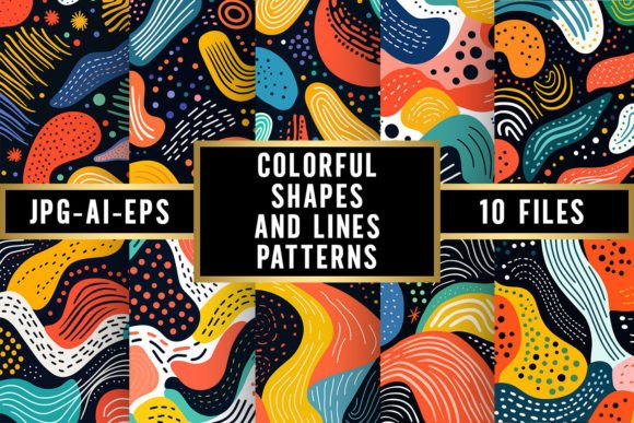 Download Colorful Shapes and Lines Patterns - Color Collection